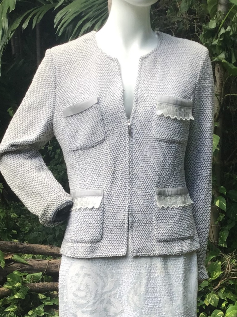 Vintage St John couture knitted jacket with sequins